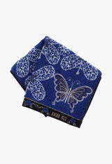 Butterfly Sequins Embroidered Towel Handkerchief