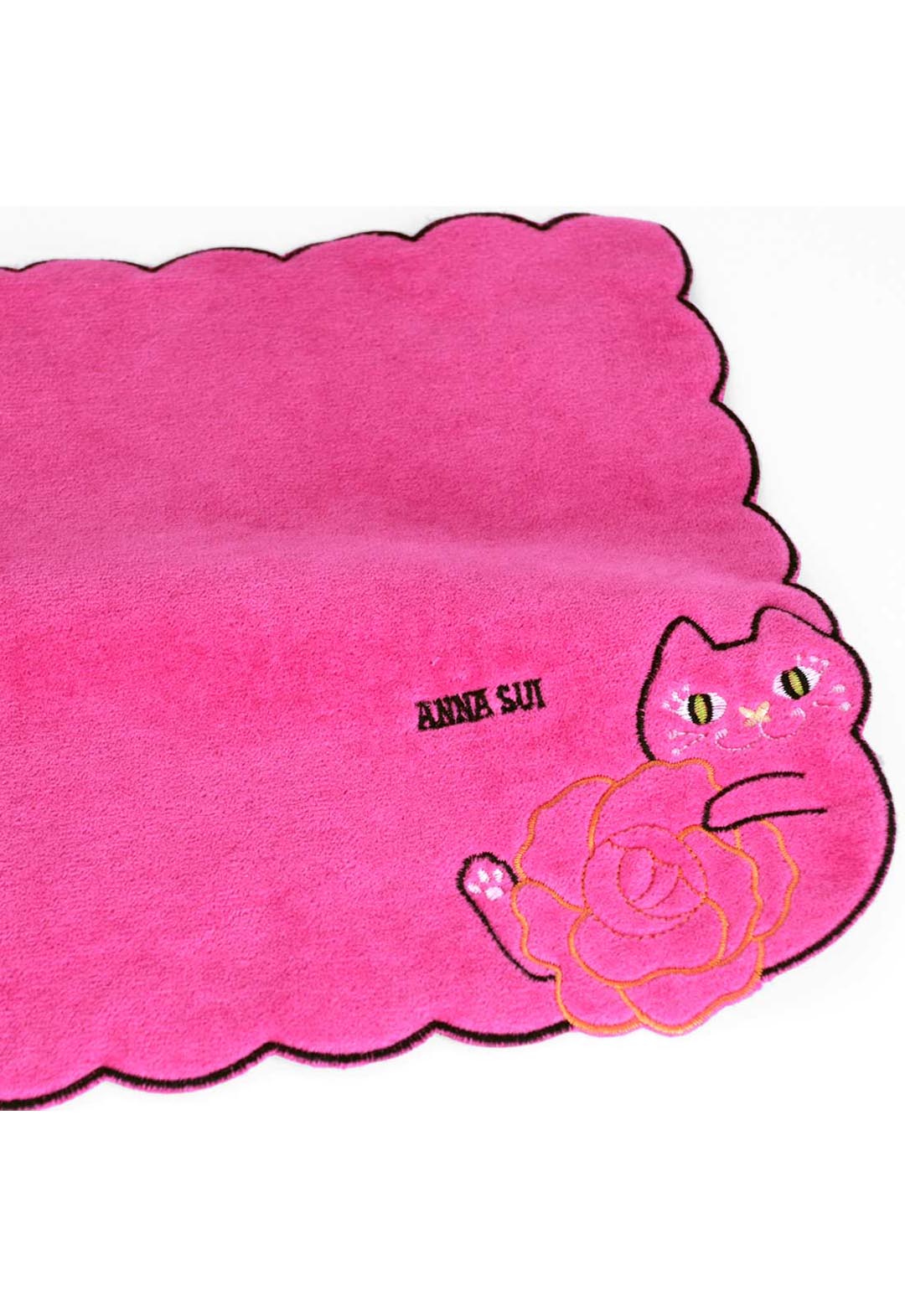 アナ スイ（ANNA SUI）キャット&ローズ タオルハンカチ | ねこ 猫