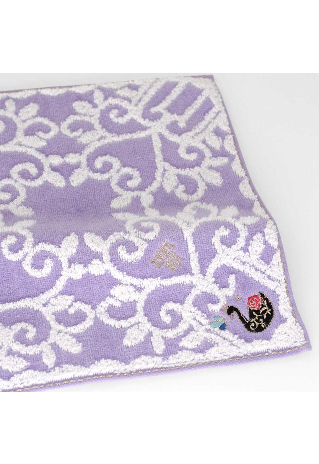 アニマル刺繍タオル ブラックスワン