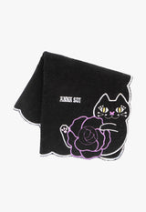 Cat & Rose Towel Handkerchief