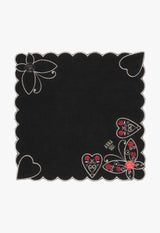Rose & Butterfly Embroidered Towel Handkerchief
