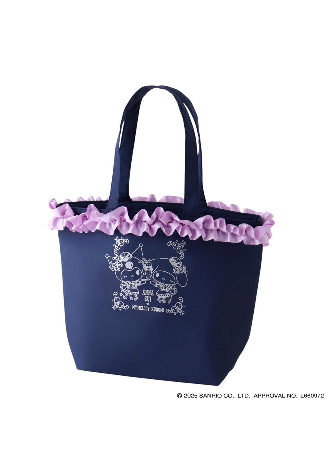 [My Melody Kuromi x ANNA SUI] Frilled tote bag