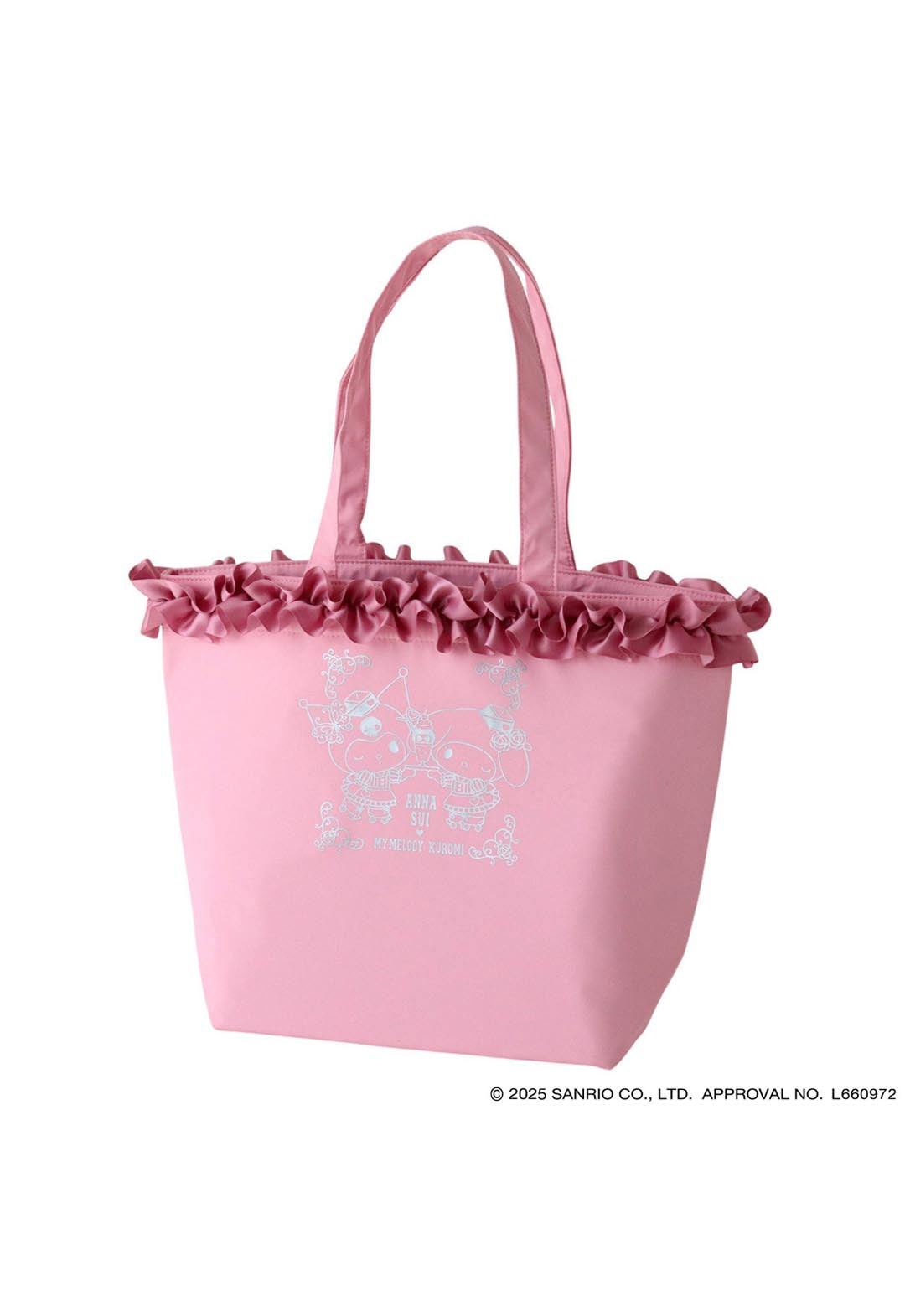 [My Melody Kuromi x ANNA SUI] Frilled tote bag