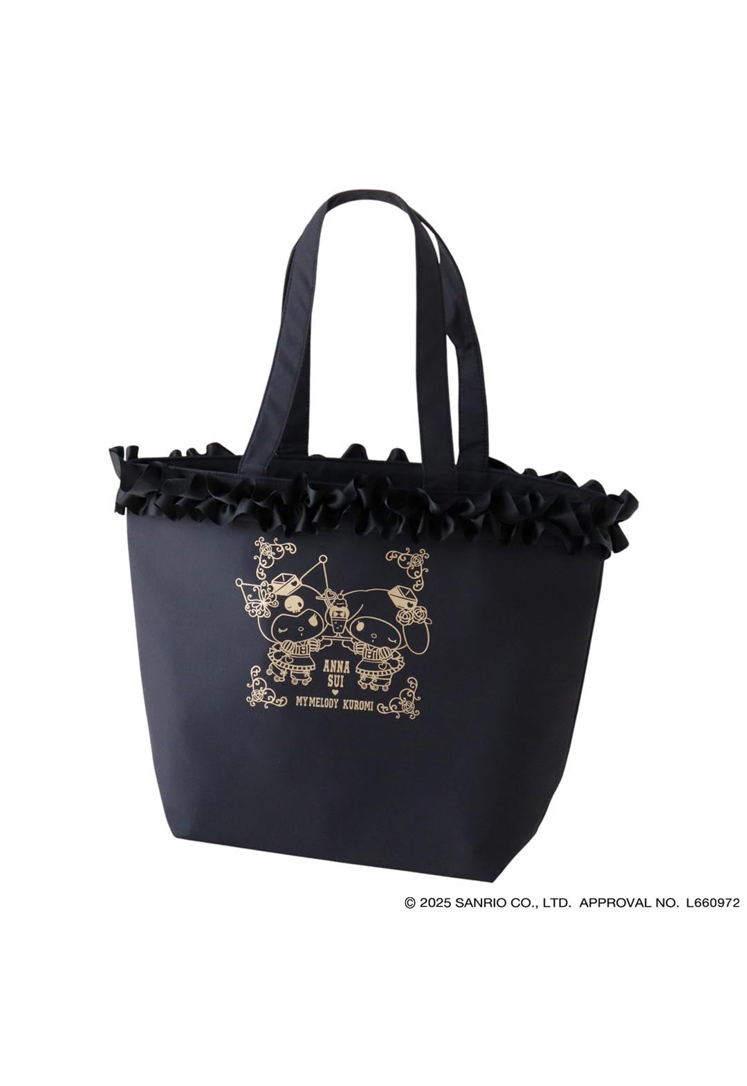 [My Melody Kuromi x ANNA SUI] Frilled tote bag