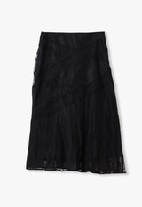 BLACK LACE COMBO SKIRT