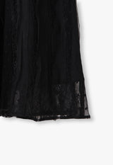 BLACK LACE COMBO SKIRT