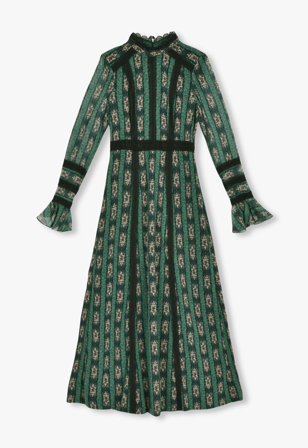 CAMEO STRIPE PRINT MAXI DRESS