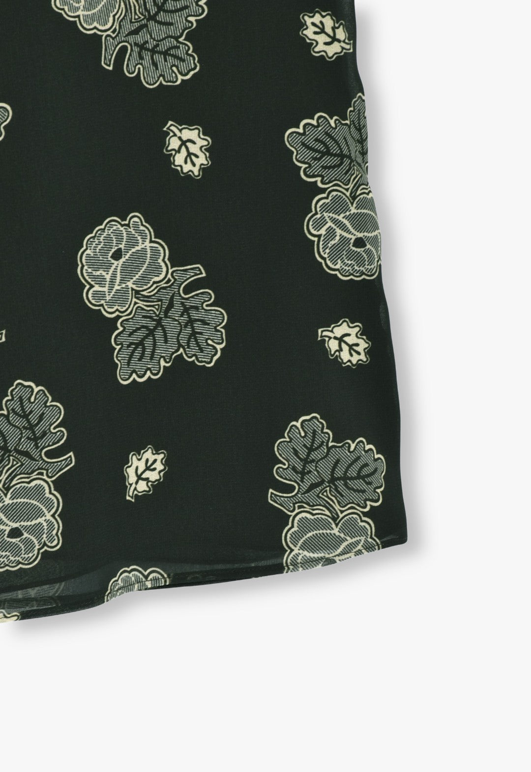 铃兰与素描玫瑰雪纺组合玫瑰刺绣吊带裙