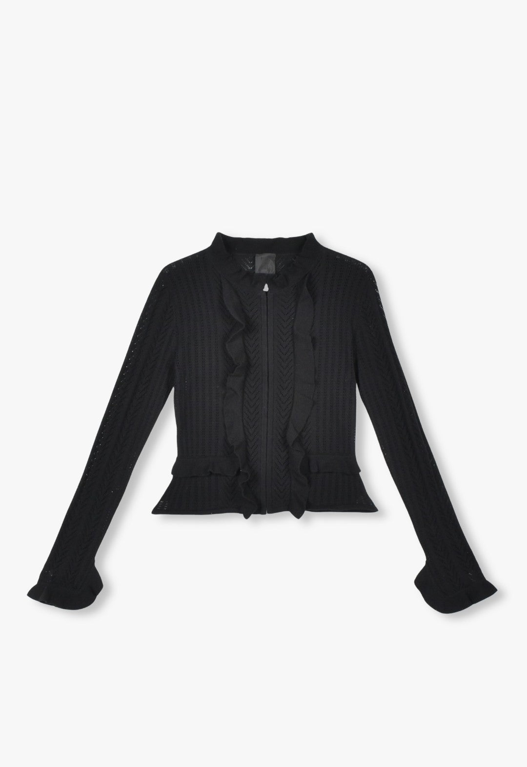 VICTORIAN POINTELLE KNIT CARDIGAN