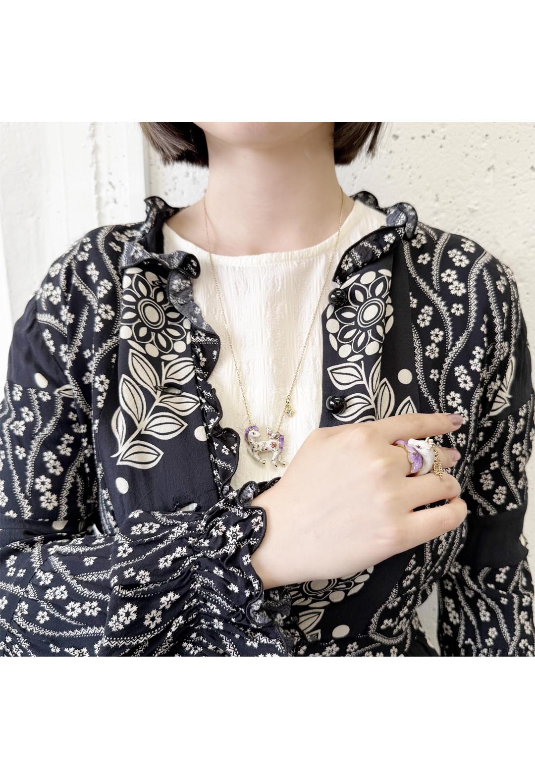 りんりん　ANNA SUI アナスイ アナ スイ（ANNA SUI）ユニコーンモチーフ リング | ローズ バラ 干支