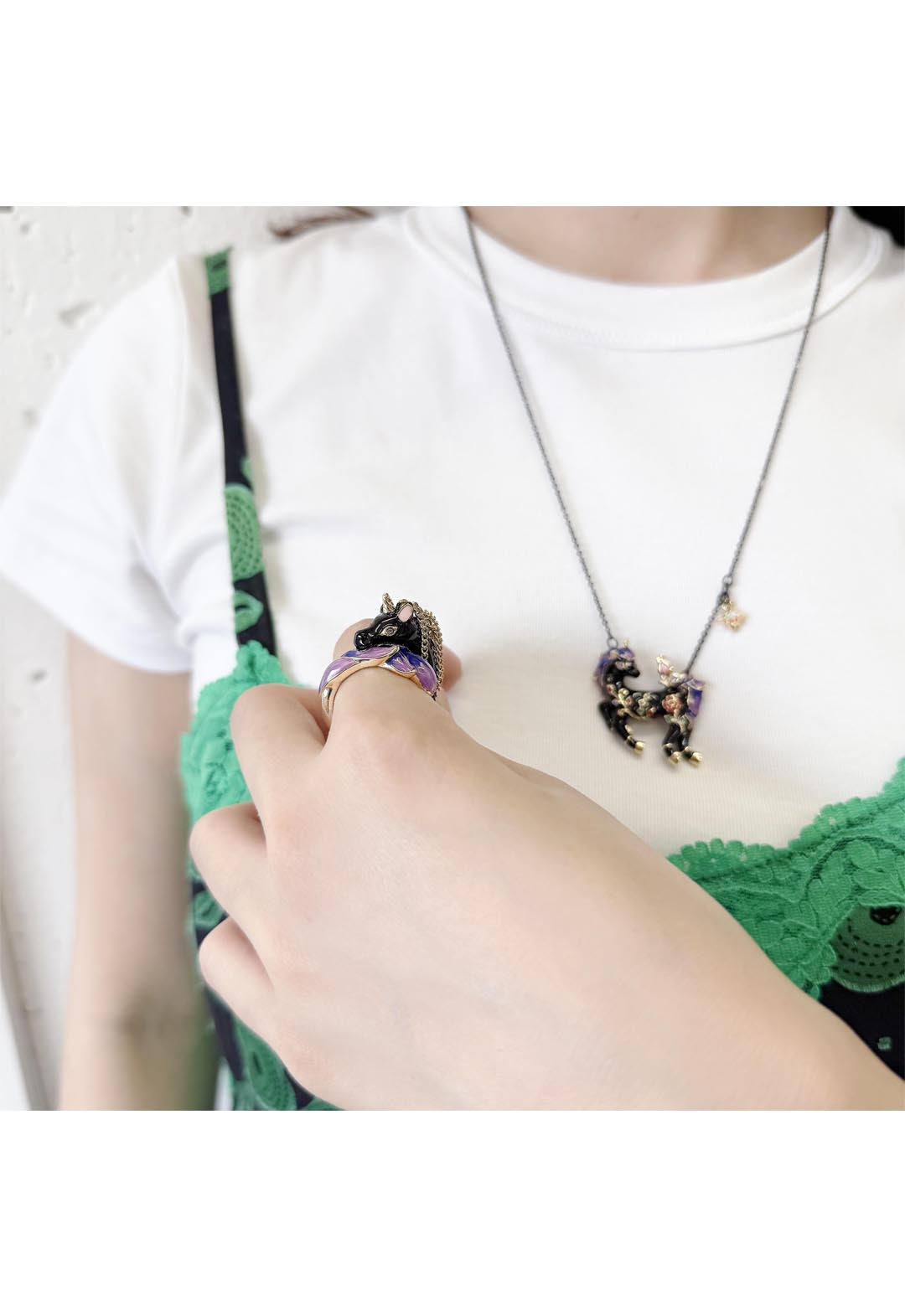 りんりん　ANNA SUI アナスイ アナ スイ（ANNA SUI）ユニコーンモチーフ リング | ローズ バラ 干支