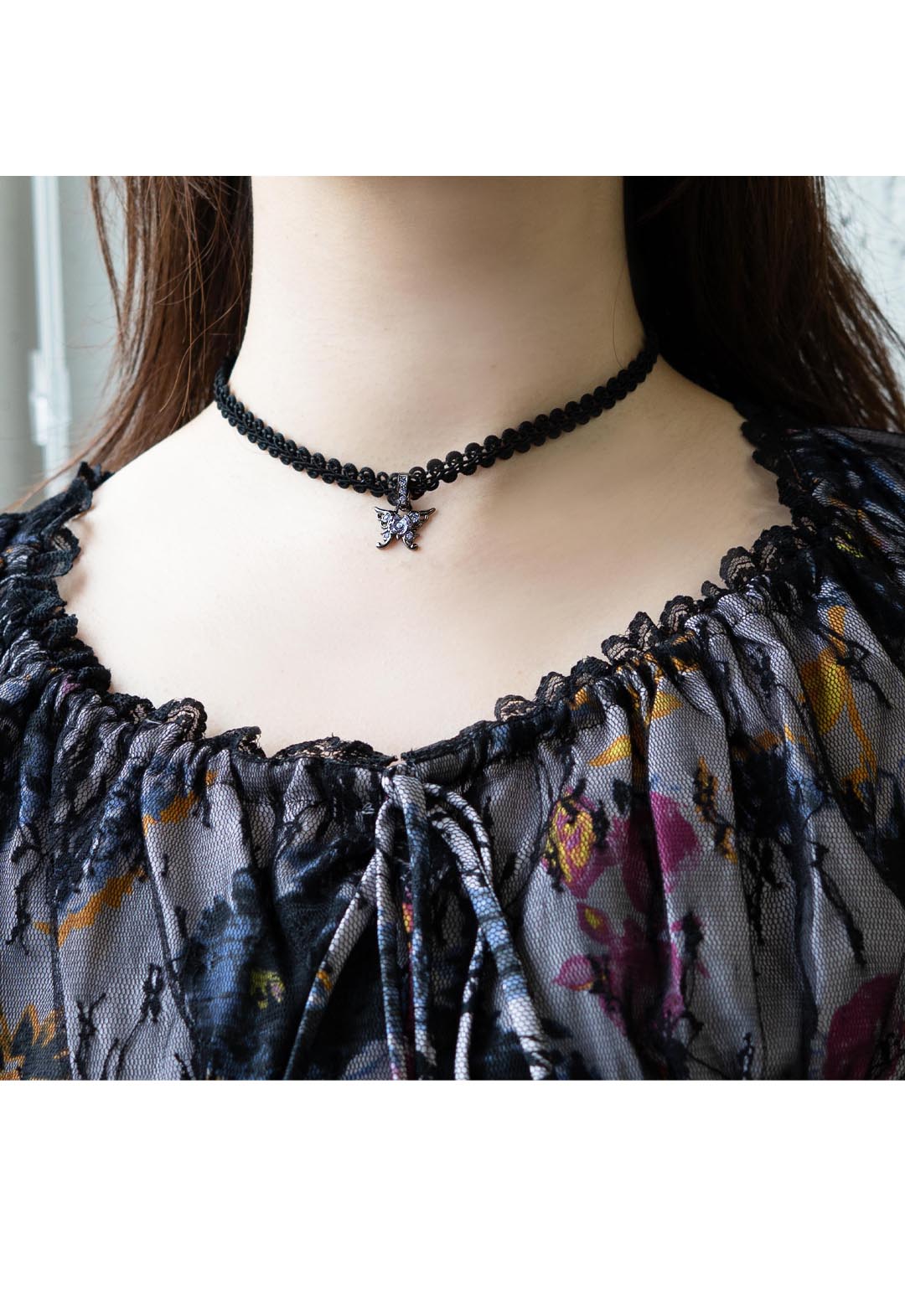 Zodiac sign color butterfly motif choker [Sagittarius]