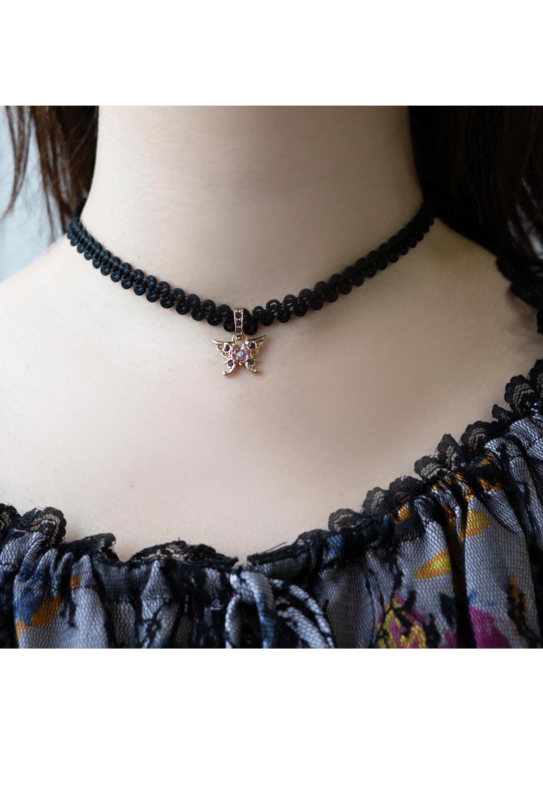 Zodiac sign color butterfly motif choker [Scorpio]