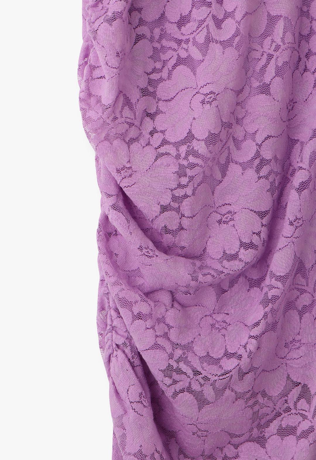 Ribbon slit stretch lace skirt