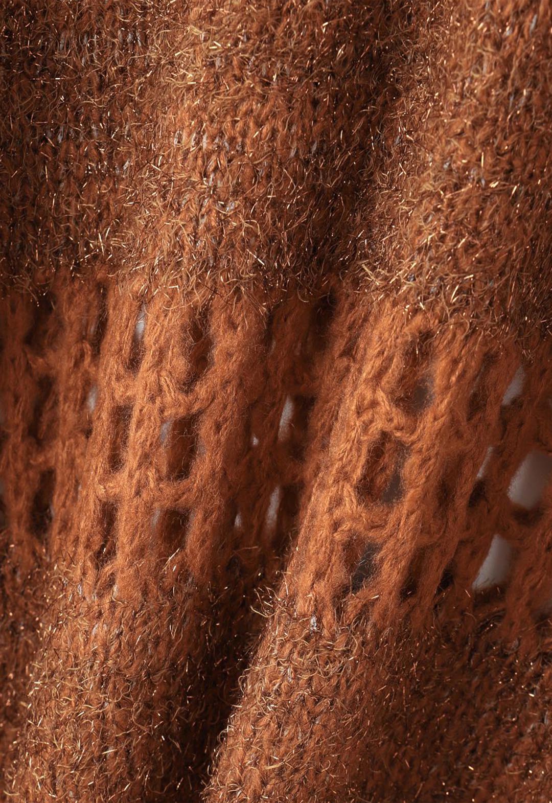 ラメシャギーニットプルオーバー