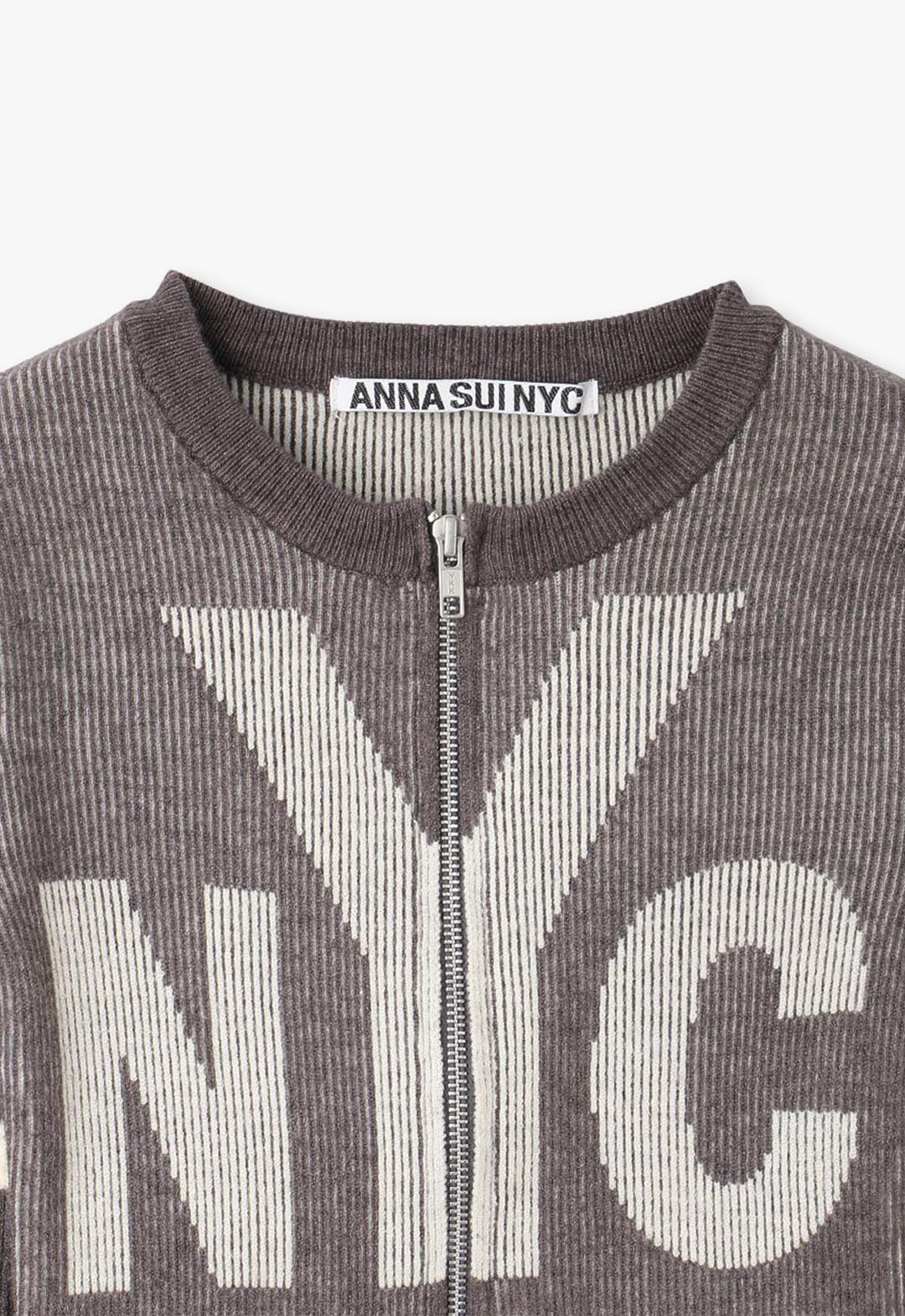 NYC配色ZIPカーデ