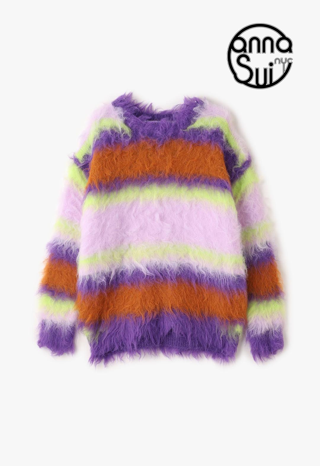 カラーボーダーニット