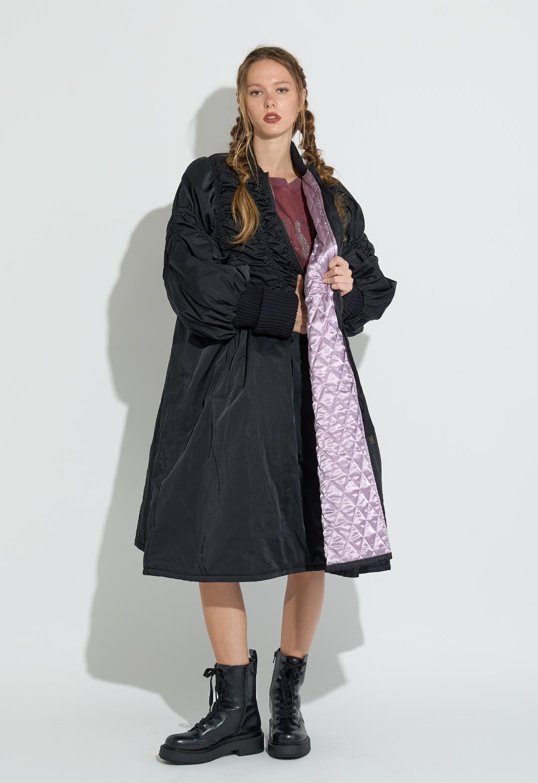 Long MA-1 coat