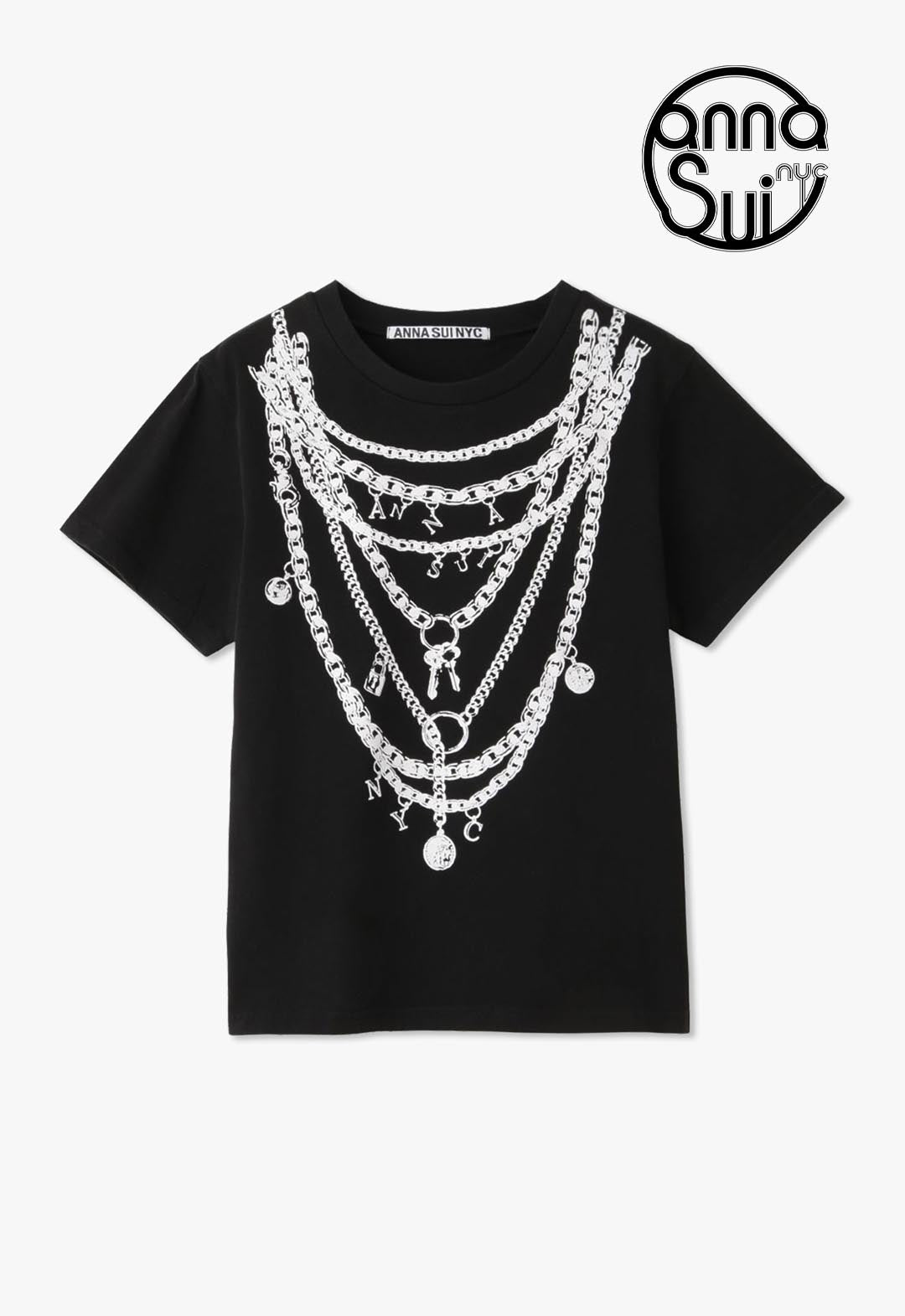 フェイクアクセサリープリントTシャツ