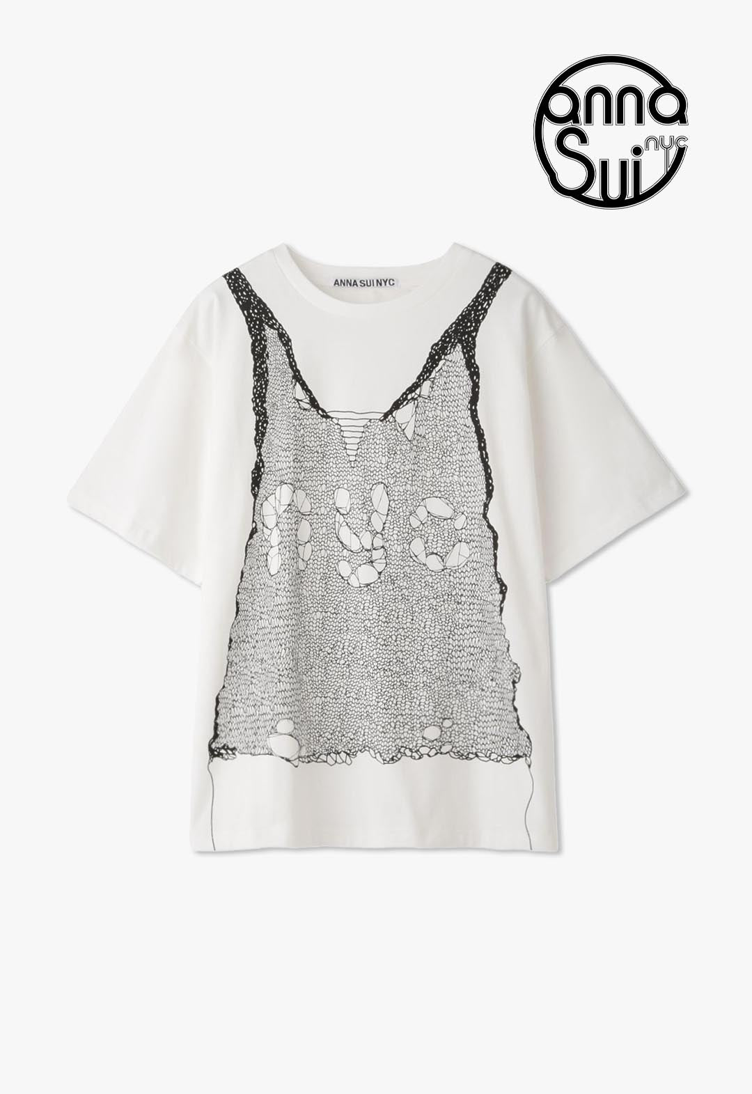 トロンプルイユプリントビッグTシャツ