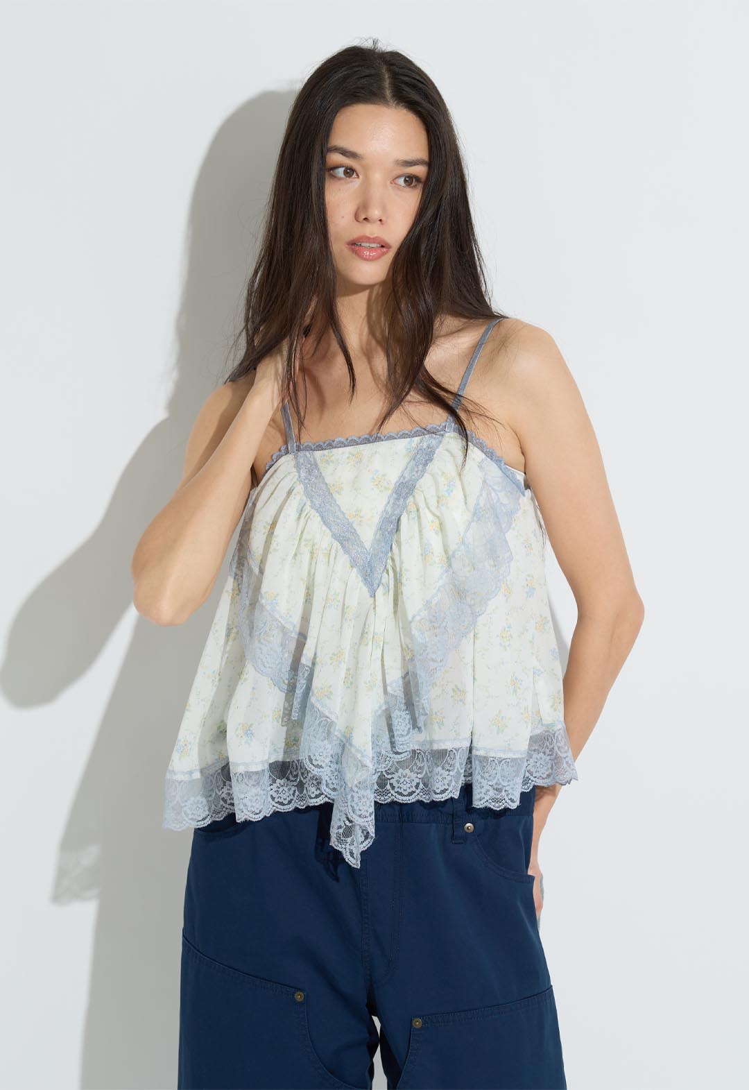 パネルレースキャミ