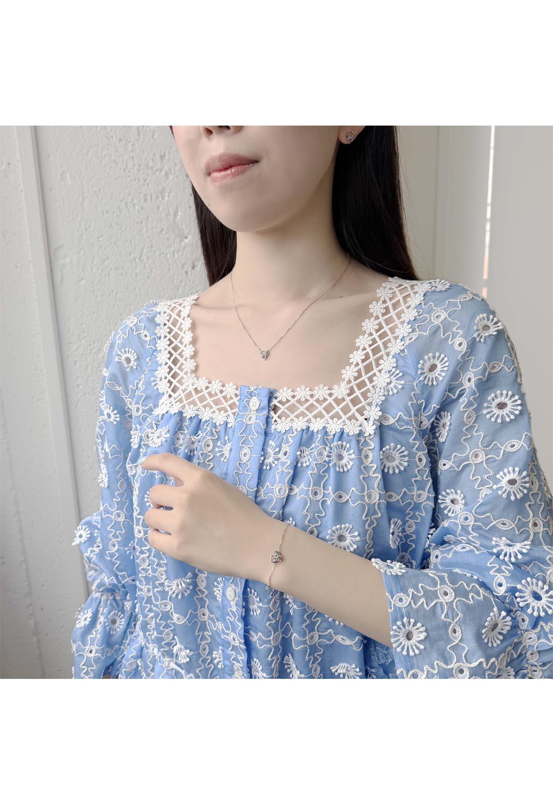 Heart butterfly motif earrings