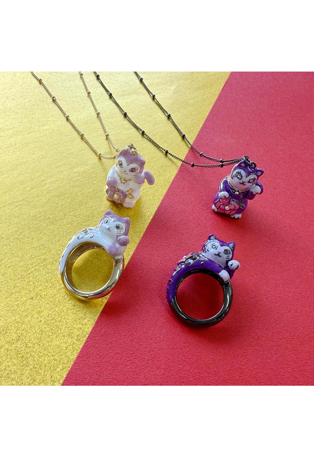 招财猫图案项链