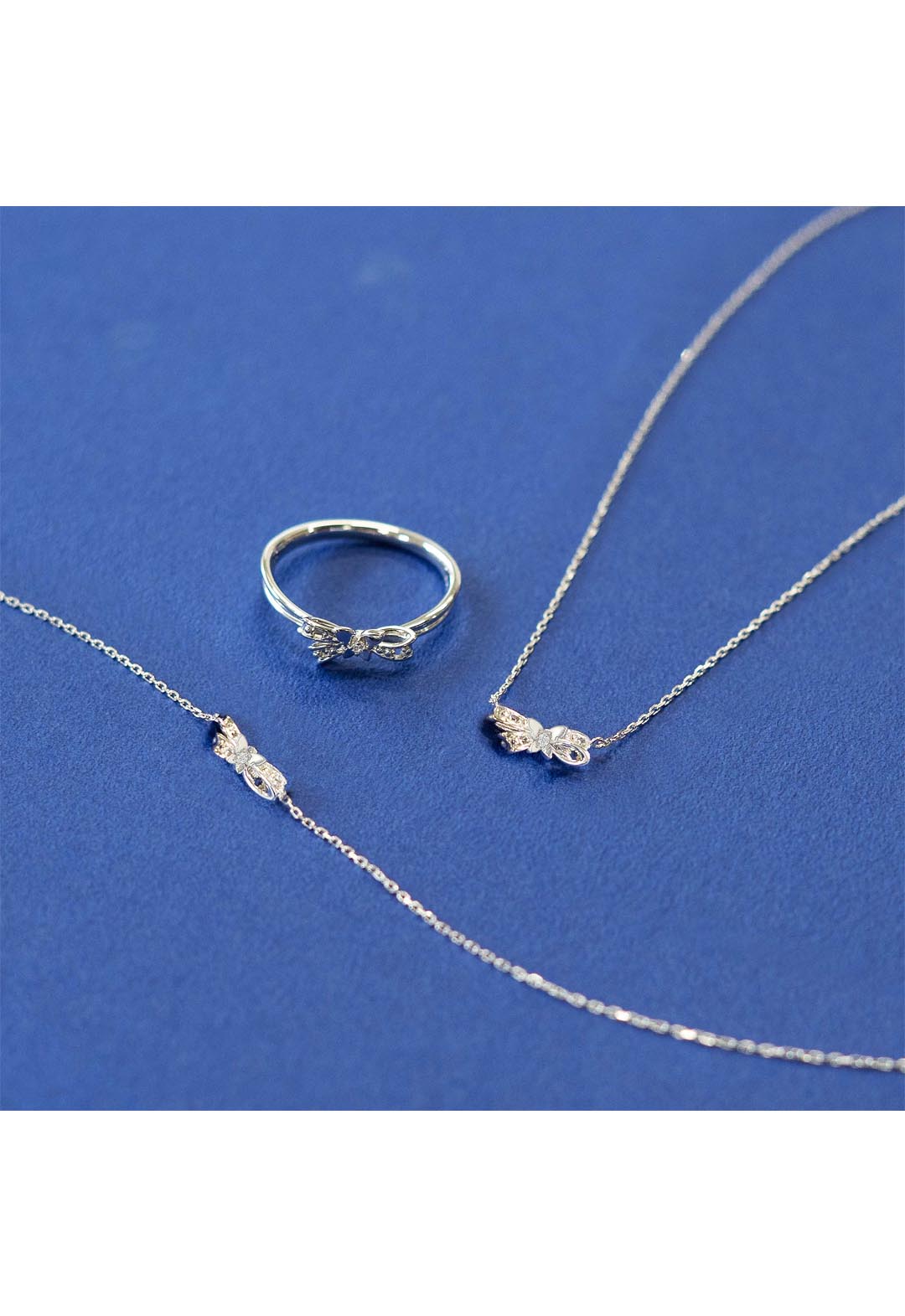 Butterfly Ribbon Motif Necklace