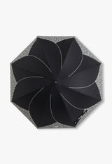 フラワー＆バタフライプリント晴雨兼用傘(1段スライドショート傘)