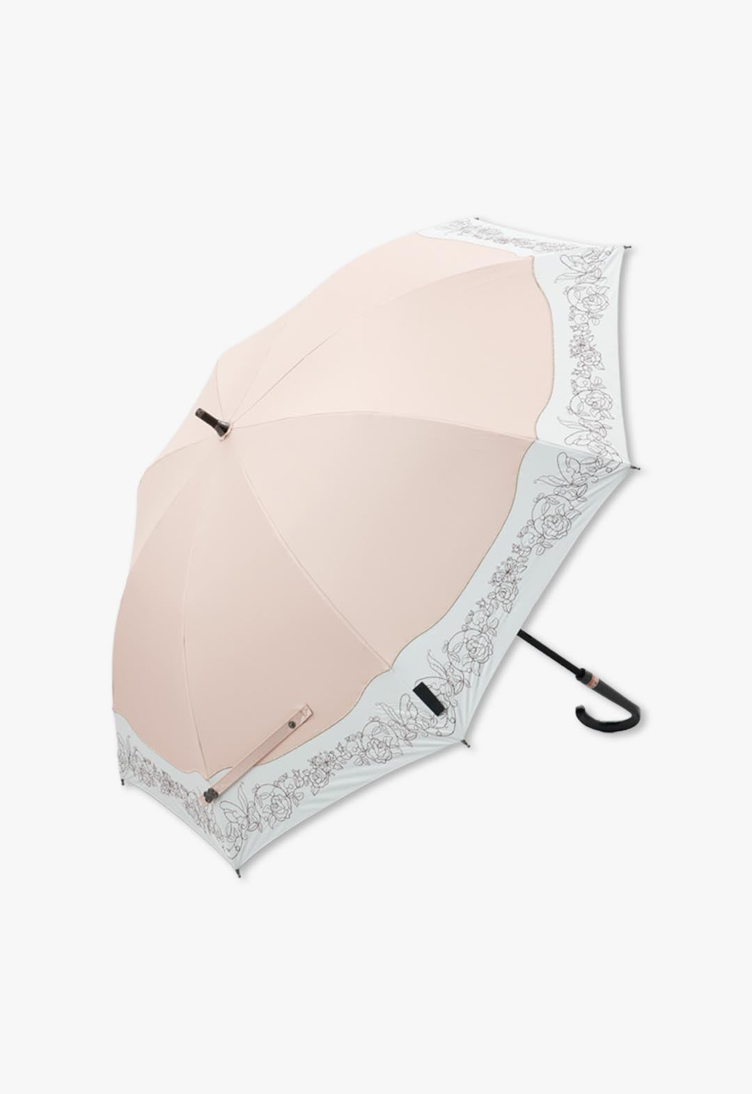 Cut-and-sew embroidered parasol umbrella for all weather conditions (single-stage short slide umbrella)