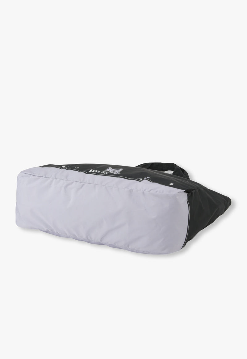 Butterfly print water repellent eco bag
