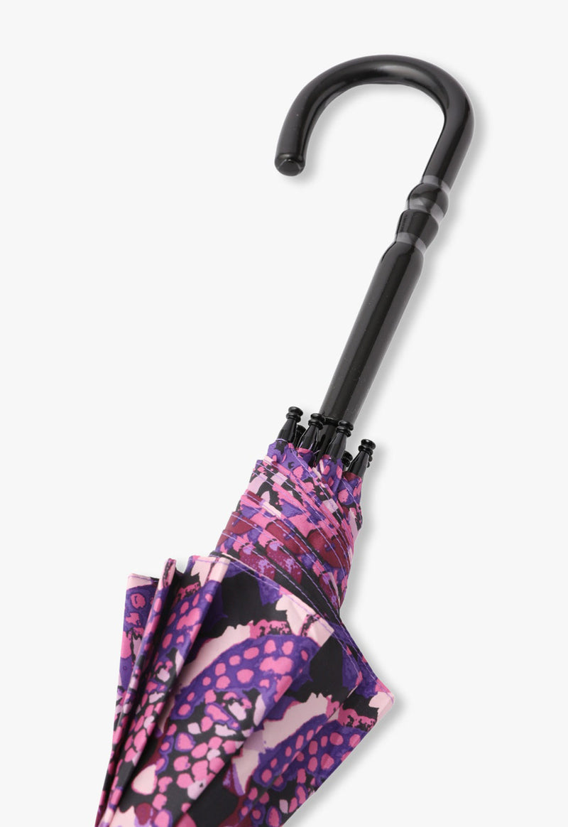 Resort pattern rain umbrella (long umbrella pagoda type)