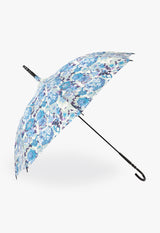 Resort pattern rain umbrella (long umbrella pagoda type)