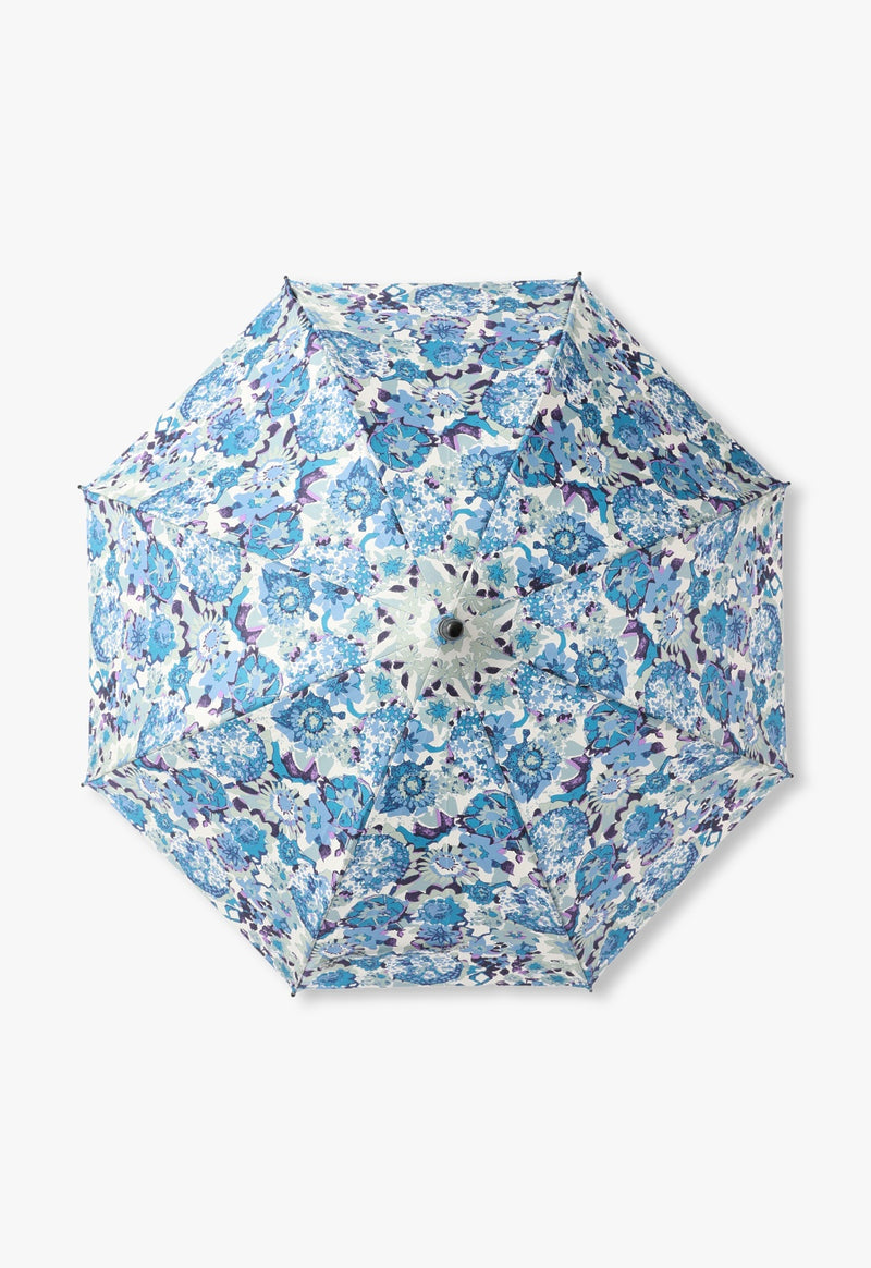 Resort pattern rain umbrella (long umbrella pagoda type)