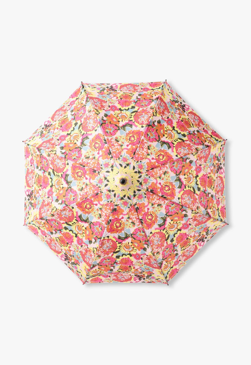 Resort pattern rain umbrella (long umbrella pagoda type)