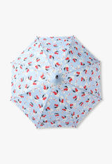 Cherry pattern rain umbrella (long umbrella pagoda type)