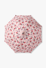 Cherry pattern rain umbrella (long umbrella pagoda type)