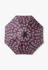 Cherry pattern rain umbrella (long umbrella pagoda type)