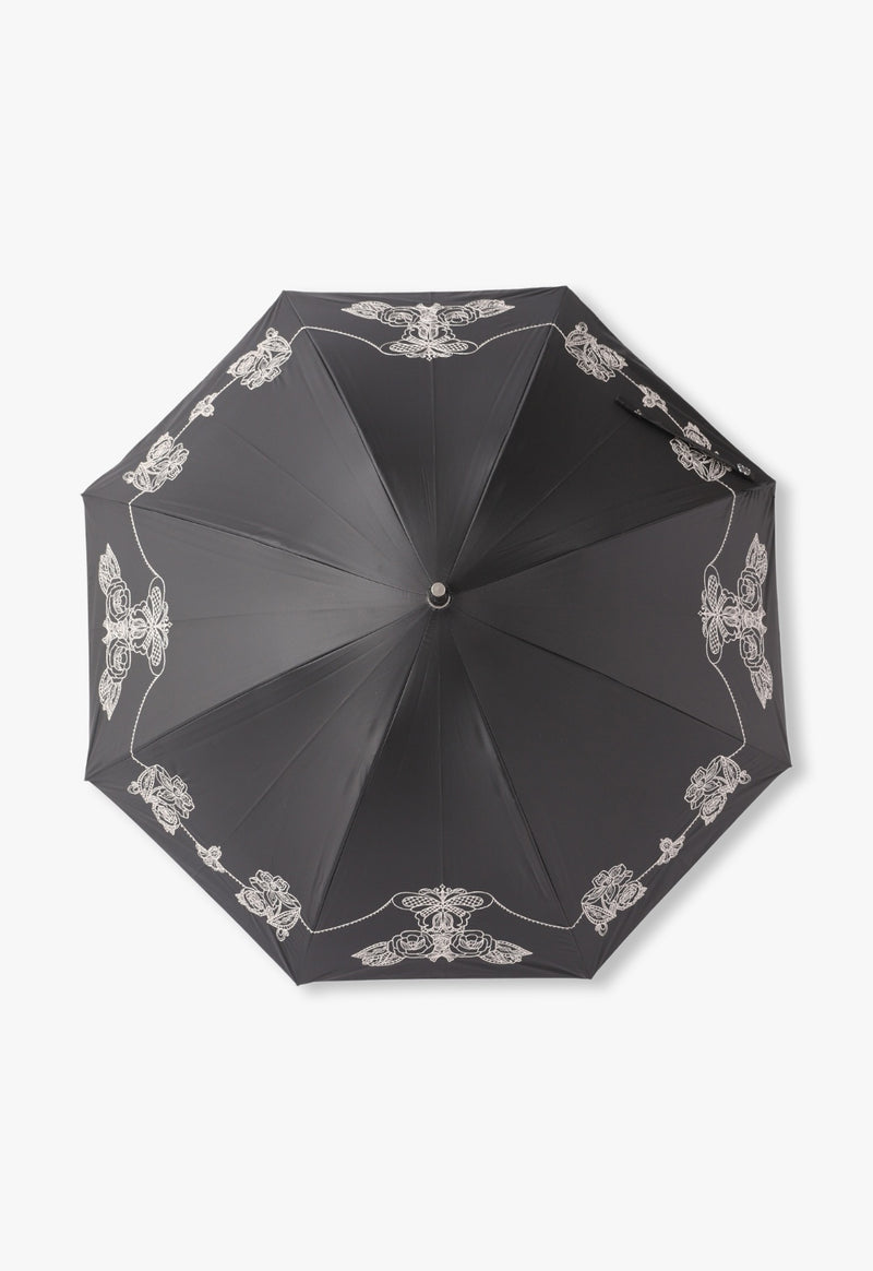 Lace style embroidery light rain umbrella (short umbrella)