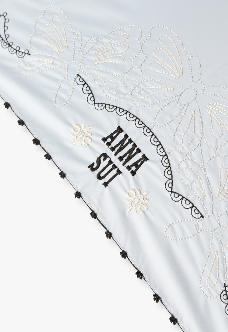 Lame embroidery light and rain umbrella (short umbrella)