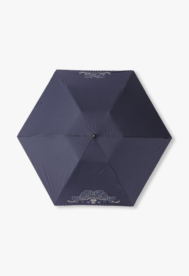 Lame embroidery light and rain umbrella (mini umbrella)