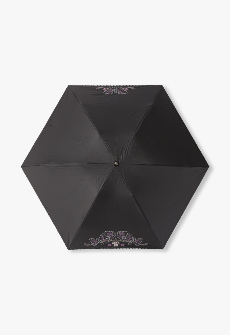 Lame embroidery light and rain umbrella (mini umbrella)