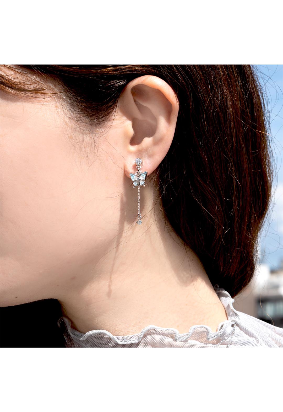 Butterfly motif 2WAY earrings