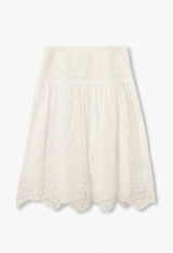 APPLIQUE LACE COMBO SKIRT