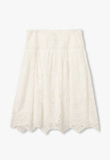 APPLIQUE LACE COMBO SKIRT