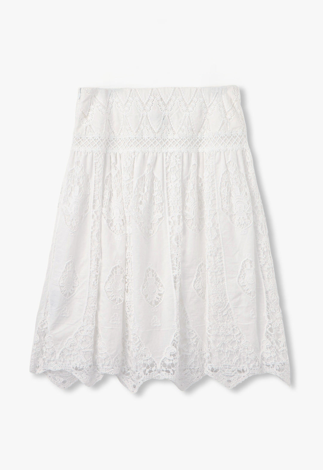 APPLIQUE LACE COMBO SKIRT