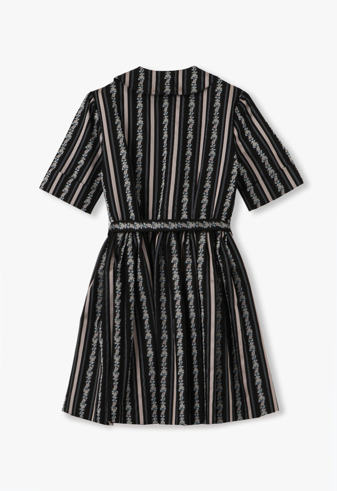 RIBBON ROSES BELTED MINI DRESS