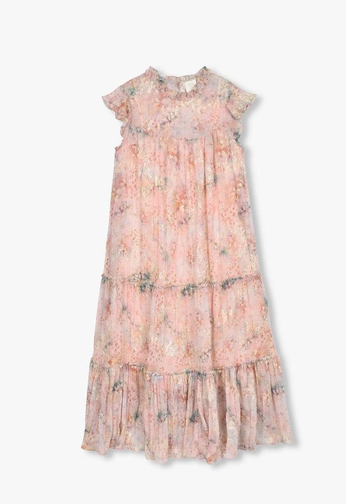 OASIS BLOOMS TIERED MAXI DRESS