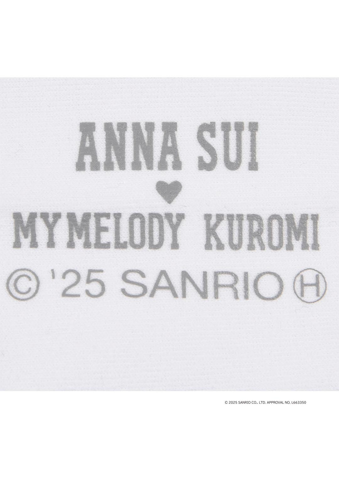 My Melody Kuromi Crew Socks with One-Point Design (Kuromi)