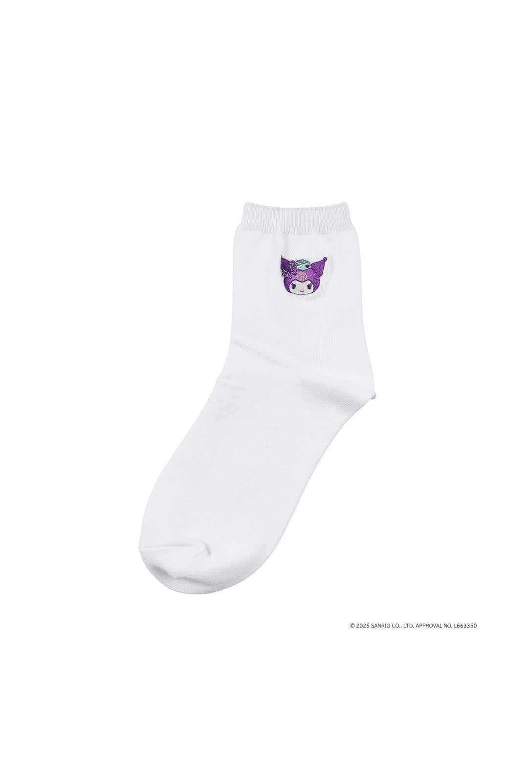 My Melody Kuromi Socks with One Point, Mid-Length (Kuromi)